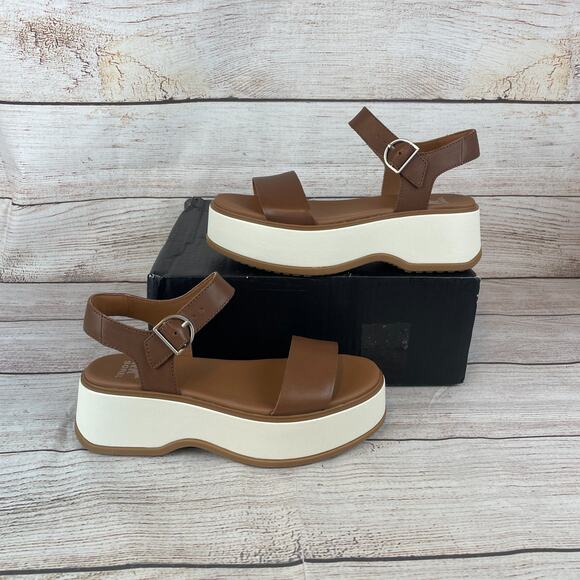 Sorel Dayspring Ankle Strap Womens Sz 8 Sandals Velvet Tan Chalk - Picture 1 of 11